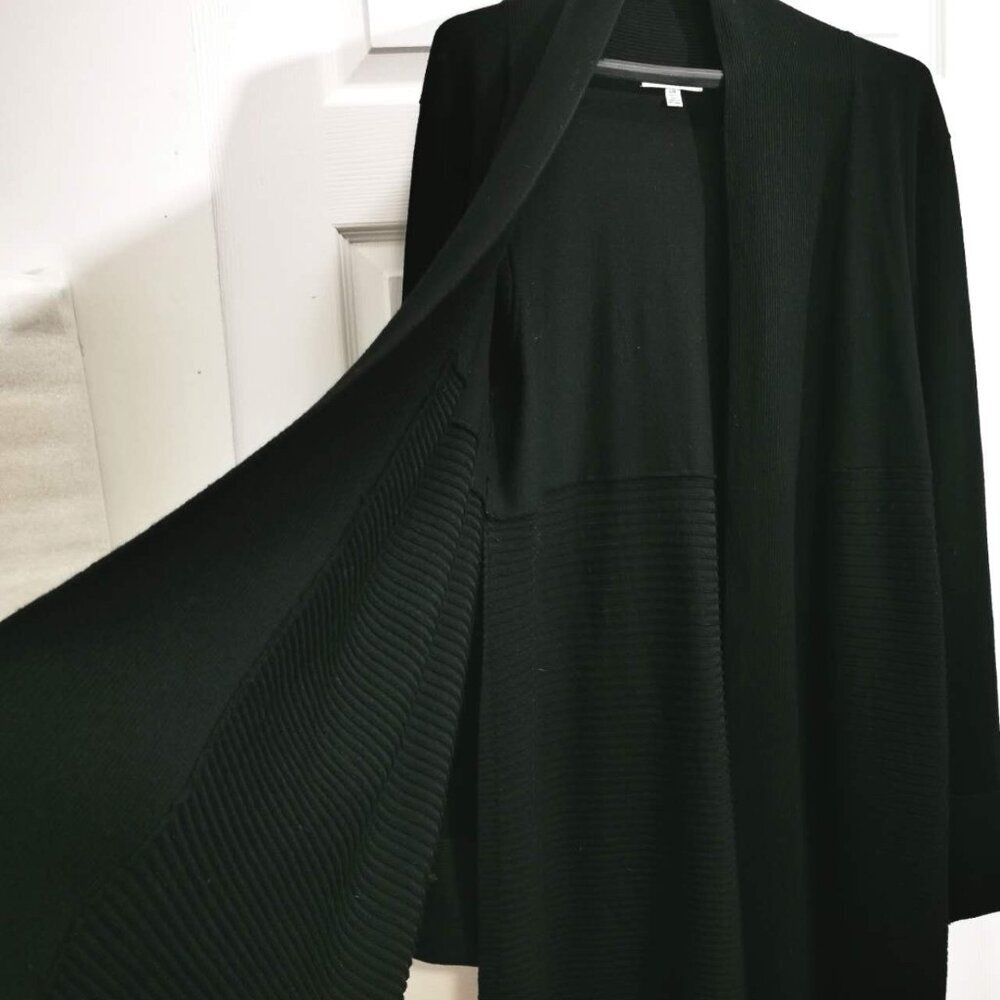 89th & Madison Elegant Black Knit Cardigan L